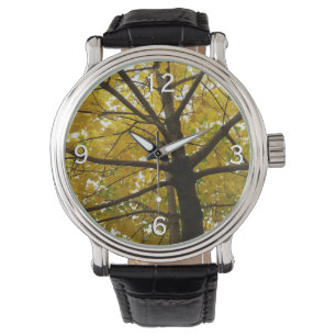 Gult Maple Träd höstnatur Armbandsur