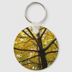 Gult Maple Träd höstnatur Nyckelring