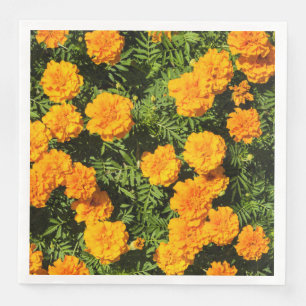 Gult Marigold-blommor Pappersservett