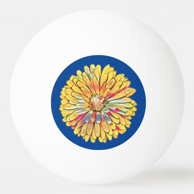 Gult Marigold Flower Dart Board Ping Pong Paddle Pingisboll (Framsidan)