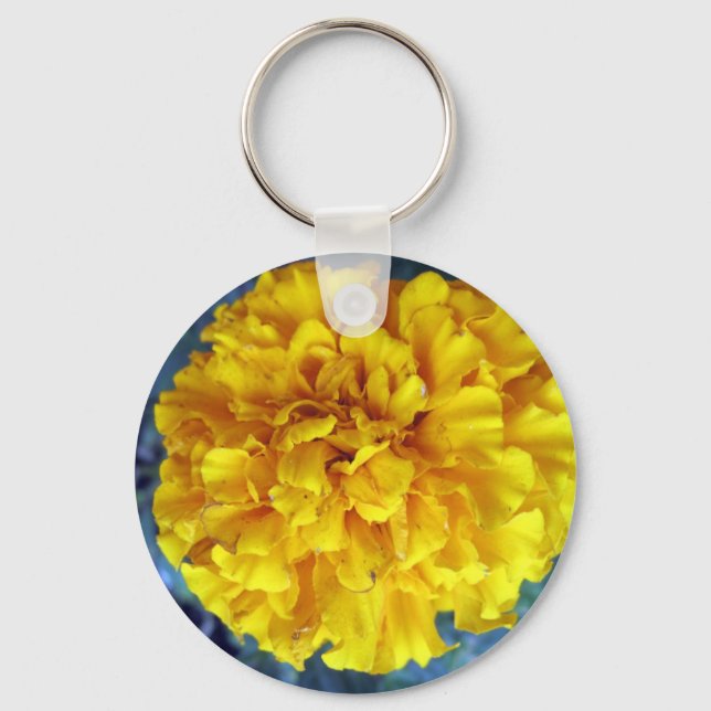 Gult Marigold Nyckelring (Framsida)