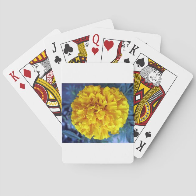 Gult Marigold Spel Kort (Baksidan)
