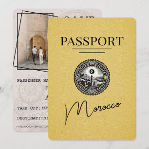 Gult Marocko-pass Spara datum Datumet