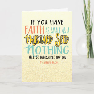 Gult Matthew 17:20 Senap Seed Kort