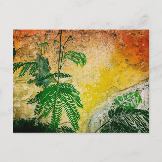 Gult med anläggning vykort (Framsida)