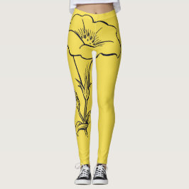 GULT MED FLODRARE LEGGINGS