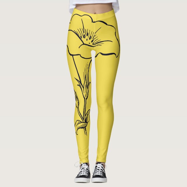 GULT MED FLODRARE LEGGINGS (Framsida)