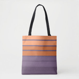 Gult med lilac stripe mönster tygkasse
