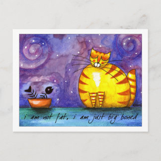 Gult med stor Tjock - PostCard Vykort