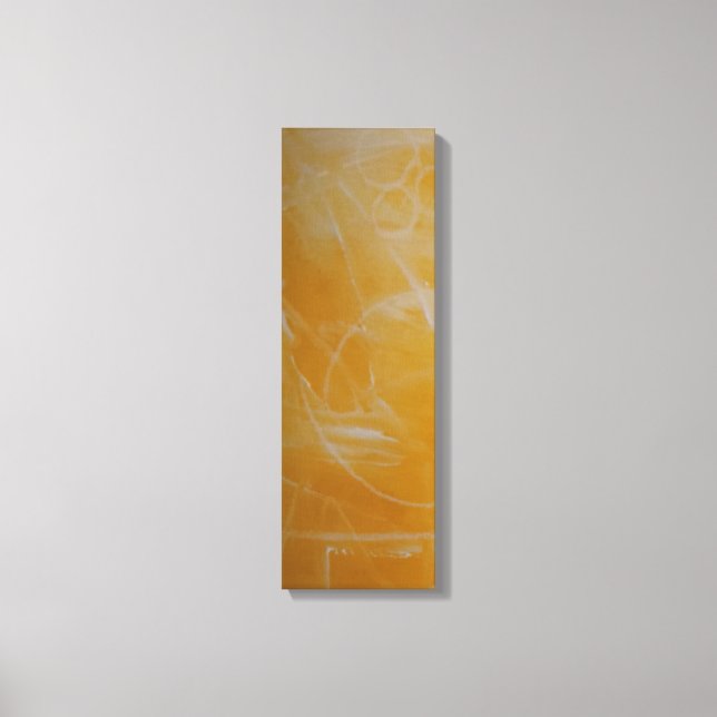 Gult med vit Abstrakt Kanvastryck (Framsida)