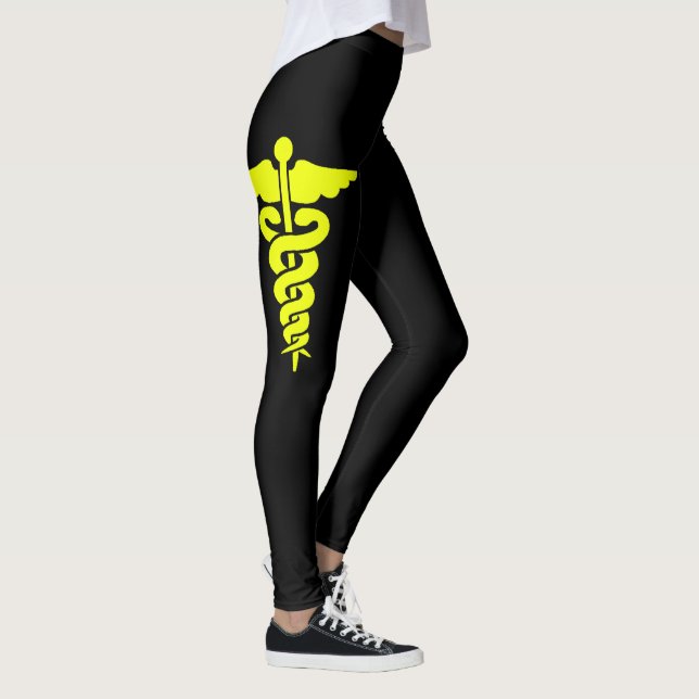 Gult medicinskt symbol leggings (Höger)