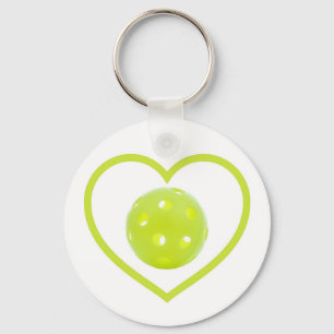 gult-mejsel från pickleball kärlek boll nyckelring
