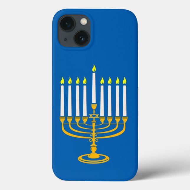 gult menorah hanukkah jewant print (Baksida)