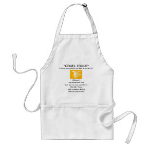 "Gult Midge Blöt Fly-Cruel Trout" Apron Förkläde