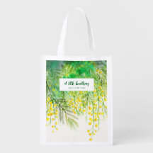 Gult Mimosa Blommigt Vattenfärgsfärg