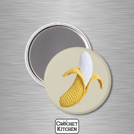 Gult Minimalialist Grandma Fruit Crochet Banana Magnet