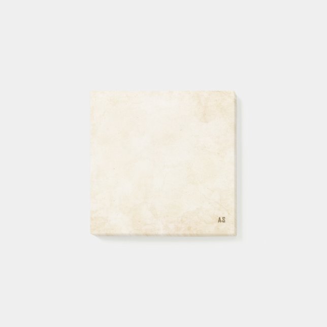 Gult Minimalistisk kvinnlig monogram 3M Post-it Block (Framsida)