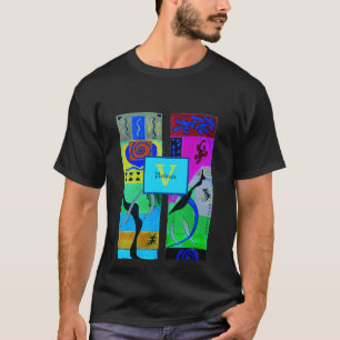 Gult Mode Abstrakt inspiration från matsmältning T Shirt