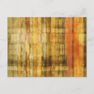 Gult Modern Abstrakt Art-vykort Vykort