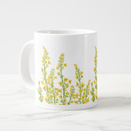 Gult Modern Citrine Blommigt Blooms Jumbo Mugg