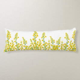 Gult Modern Citrine Blommigt Blooms Kroppskudde