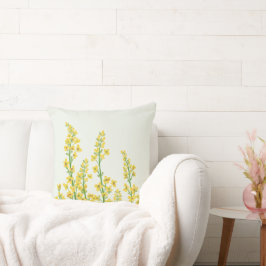 Gult Modern Citrine Blommigt Blooms Kudde