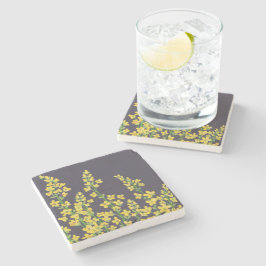 Gult Modern Citrine Blommigt Blooms Stenunderlägg