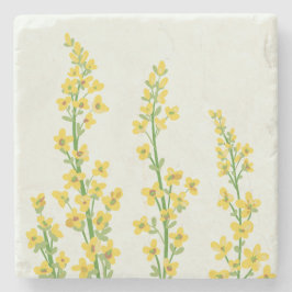 Gult Modern Citrine Blommigt Blooms Stenunderlägg