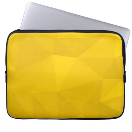 Gult, modern, coola, trendig, stadsgeometrisk kons laptop fodral