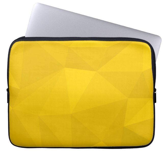 Gult, modern, coola, trendig, stadsgeometrisk kons laptop fodral (Framsidan)