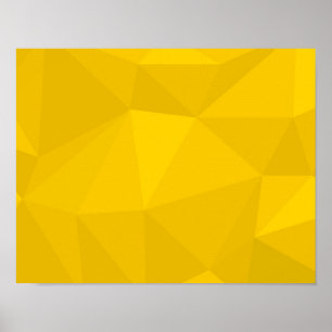 Gult, modern, coola, trendig, stadsgeometrisk kons poster