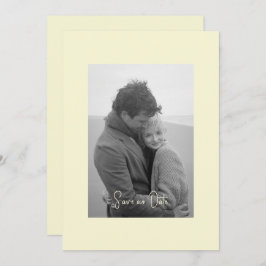 Gult Modern enkelhet - B/W-foto Spara Datumet