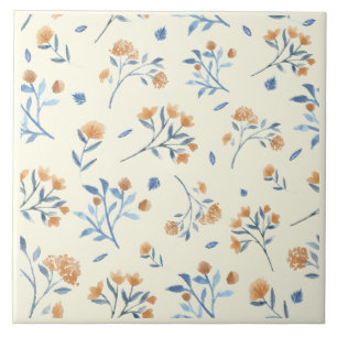 Gult Modern Farmhouse Wildblomme Ceramic Tile Kakelplatta