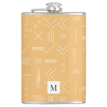 Gult Modern Geometric Mönster Anpassningsbar Monog