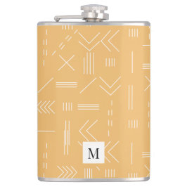 Gult Modern Geometric Mönster Anpassningsbar Monog Fickplunta