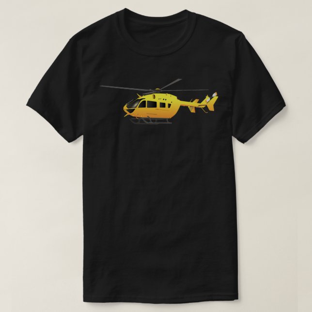 Gult Modern helikopter 2 T Shirt (Design framsida)