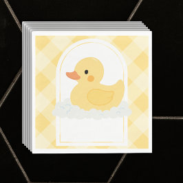 Gult Modern Rubber Ducky Baby Shower Pappersservett