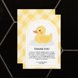 Gult Modern Rubber Ducky Baby Shower Tack Kort
