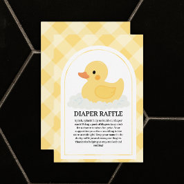 Gult Modern Rubber Ducky Baby Shower Tilläggskort