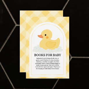 Gult Modern Rubber Ducky Baby Shower Tilläggskort