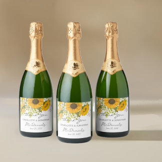 Gult Modern Sunblommor Bouquet Bröllop