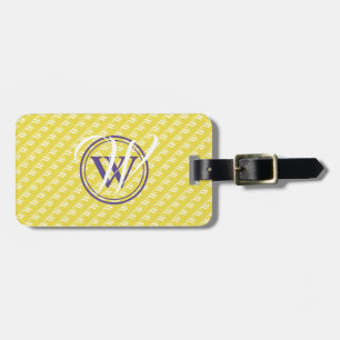 Gult Monogram proverbs Scripture Loggage Bagagebricka