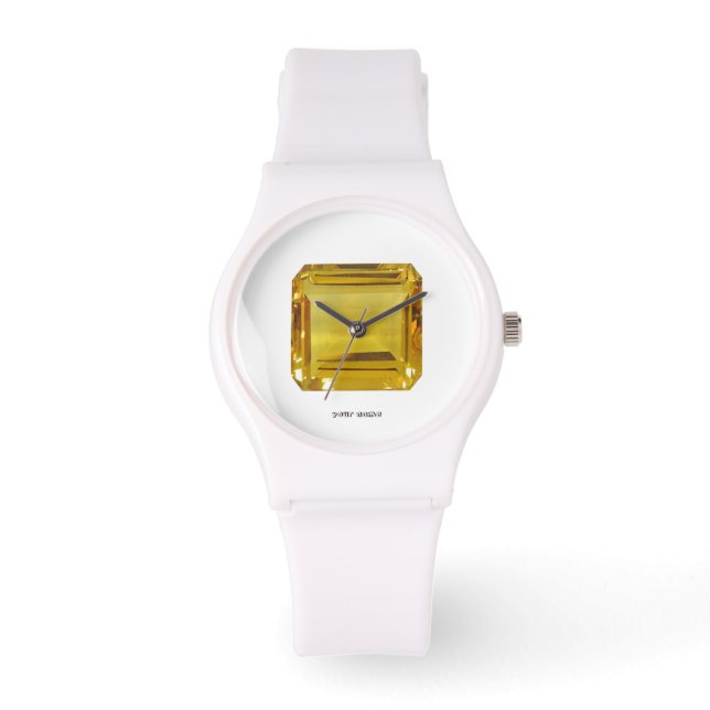 Gult Mönster Armbandsur (Framsida)