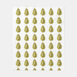 Gult Mönster Fleecefilt