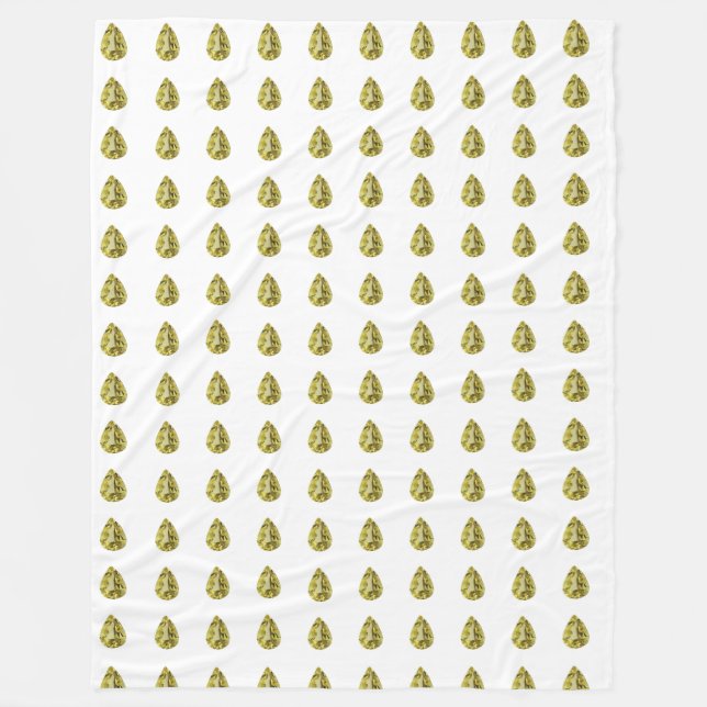 Gult Mönster Fleecefilt (Framsidan)