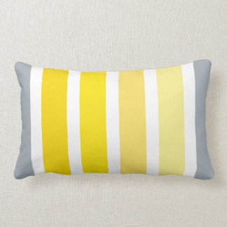Gult mönster för grå färgvitrandar lumbarkudde