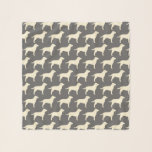 Gult mönster för Silhouettes för Labrador Sjal<br><div class="desc">Gul lab älskare Scarf</div>