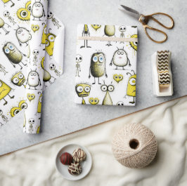 Gult Monsters Presentpapper