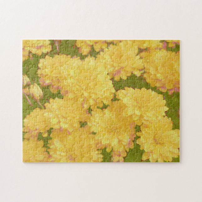 Gult Morsa Flower Art Puzzle Pussel (Horisontell)