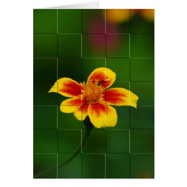 Gult mosaik hälsningskort (Framsidan)